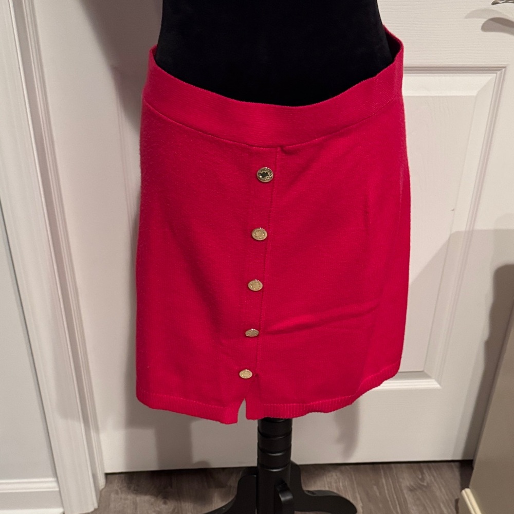 Lilly Pulitzer Vibrant Pink Buttoned Mini Skirt